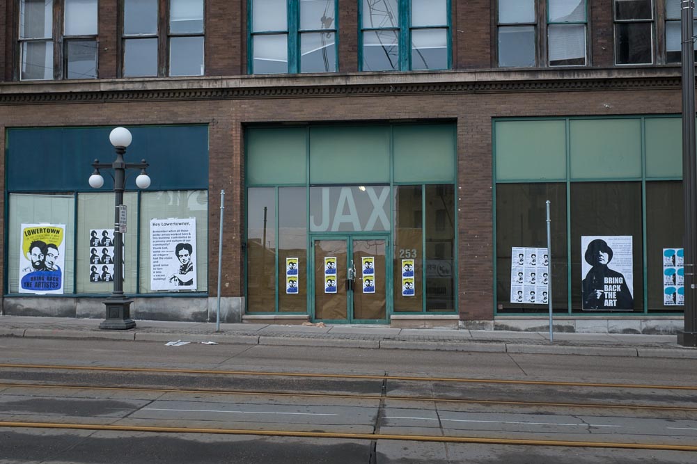 Photos: Lowertown artists poster-tag abandoned JAX building